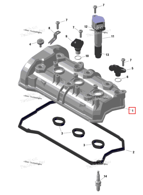 Клапанная крышка Sea-Doo Spark 60 (2023) (420911491)
