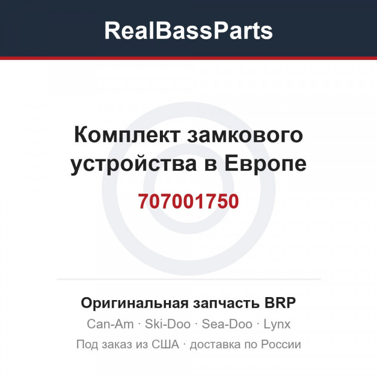 707001750 Комплект замкового устройства в Европе