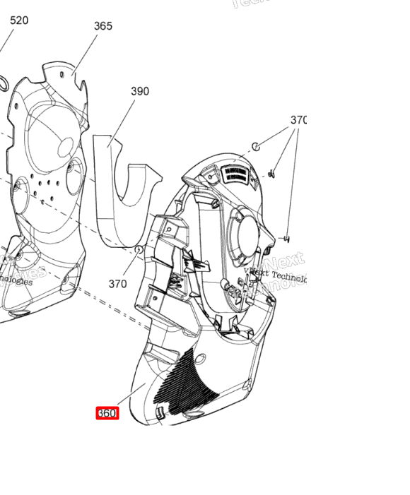 417300553 Крышка вариатора 17-18 Ski-Doo 417300480 417300533