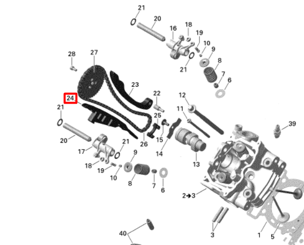 420236583 Успокоитель цепи BRP Can-Am Outlander Renegade G2 Commander Maverick 