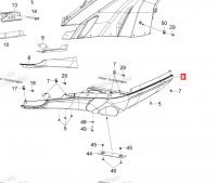 502007836 Панель нижняя левая Ski-Doo 502007447