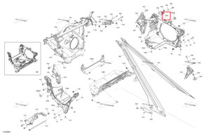 Правый боковой Member в сборе a to 100 a2 Ski-Doo 518335201