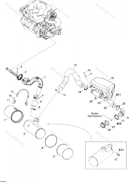 274000987 BOYAU ECHAPP.  *HOSE-EXHAUST  Резиновый патрубок выхлопной системы