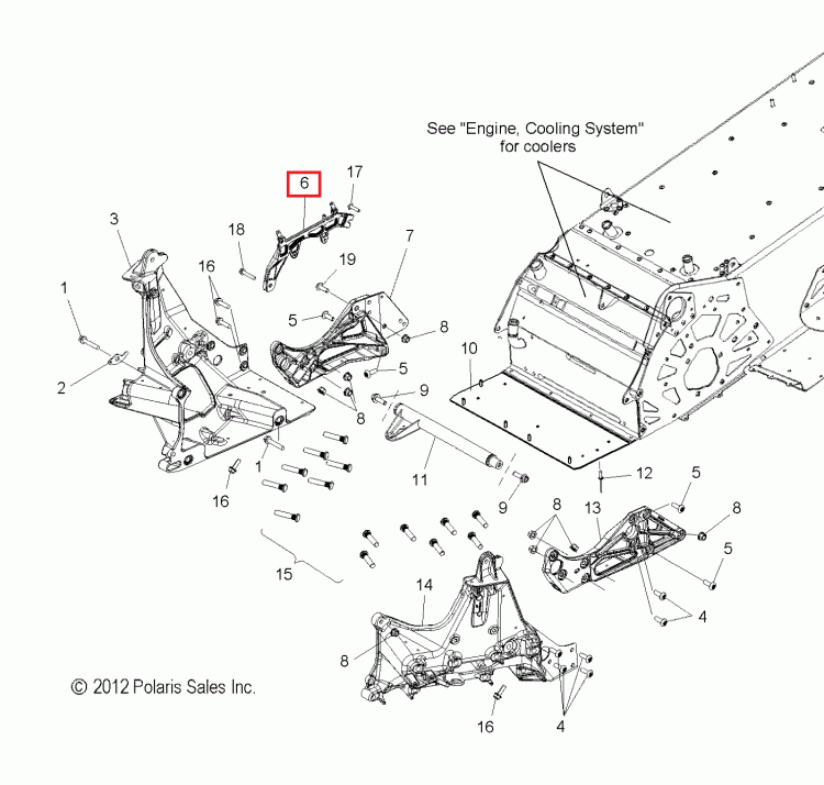 Крепление резонатора Polaris ASM-MOUNT RESONATOR 1017804