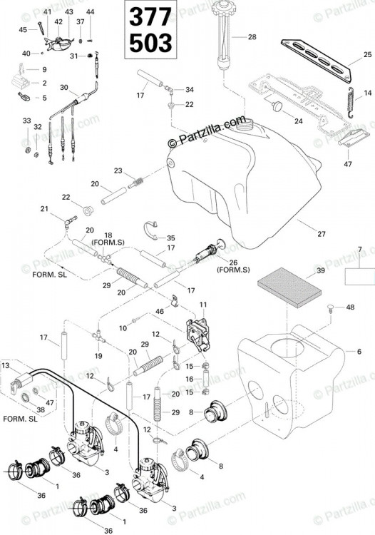 414967000 Трос подсоса снегохода BRP/SkiDoo