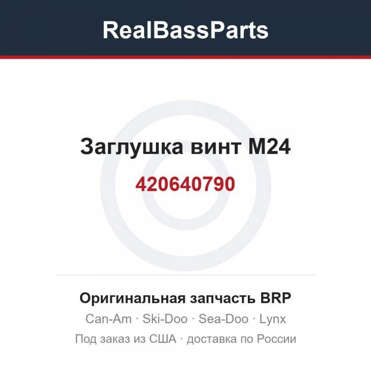 420640790 Заглушка винт M24