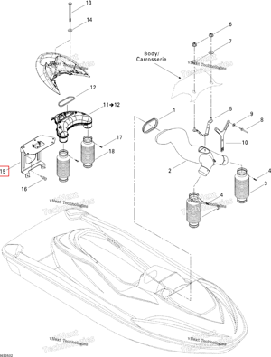 Коробка опора Sea-Doo 278001615