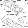 219902872 DECALQUE DR.   *RH.DECAL  Наклейки "Sea-Doo" из полимерного материала, самоклеящиеся для гидроциклов