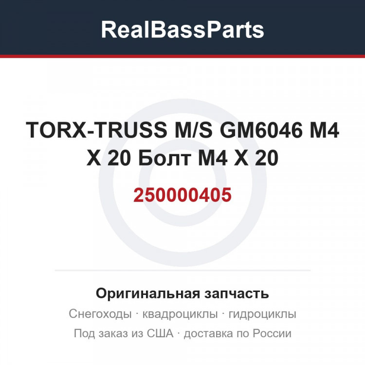 250000405 TORX-TRUSS M/S GM6046 M4 X 20  Болт M4 X 20