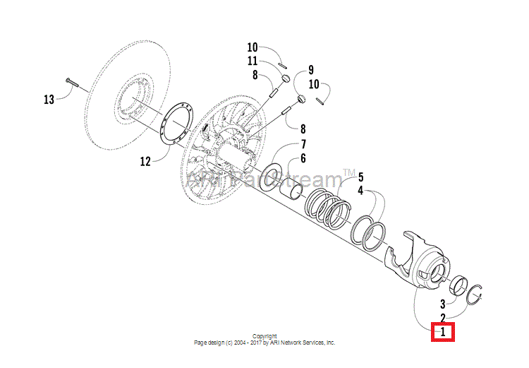 0748-700 Хеликс вариатора SSI для М8 '36 Arctic Cat, фото 5