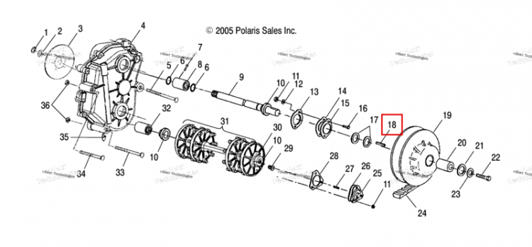Ключ 1/4 × 3/16 × 2.25 Polaris Widetrak LX (2006) (7721132)