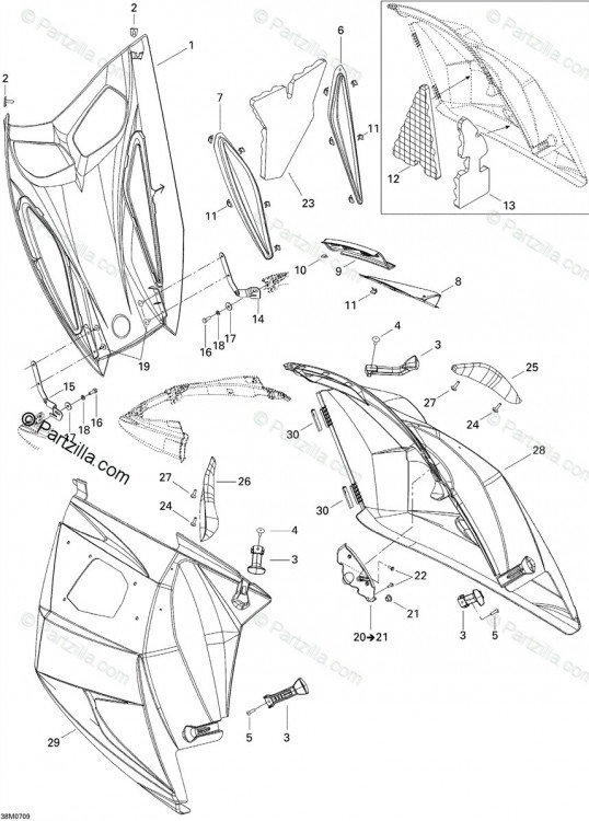 517303668 HINGE RH ASS  Петля капота, правая