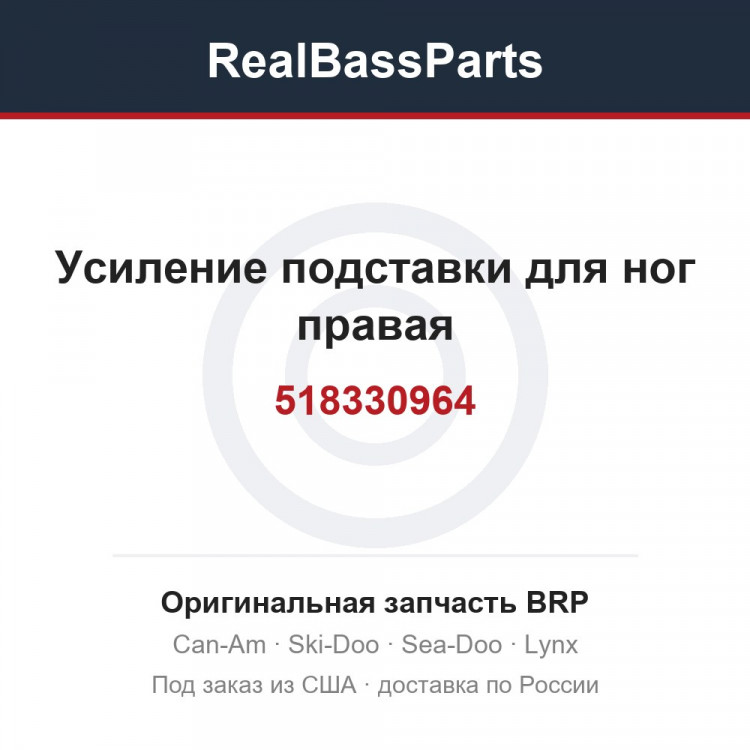 518330964 Усиление подставки для ног правая