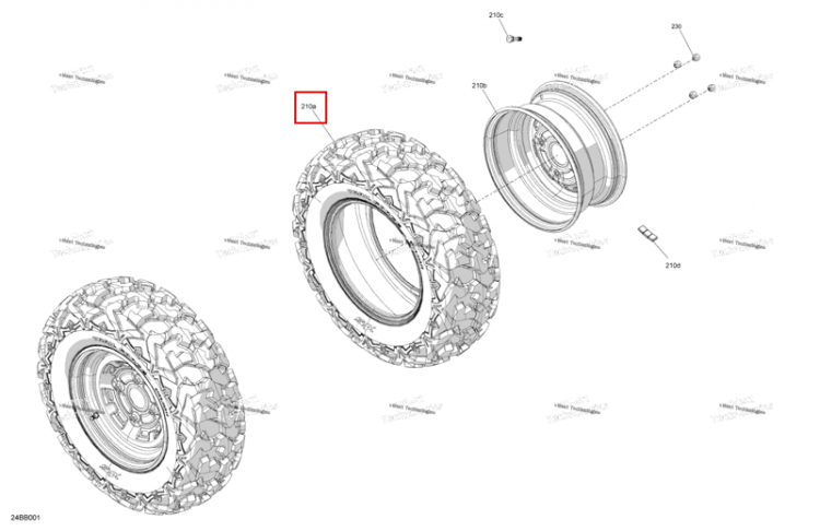 Шина 27 X9 R14 Can-Am Commander 1000R EFI DPS (2022) (705402754)