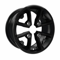 705502401 14 IN. RIM - REAR / BLACK WITH CLEAR COAT