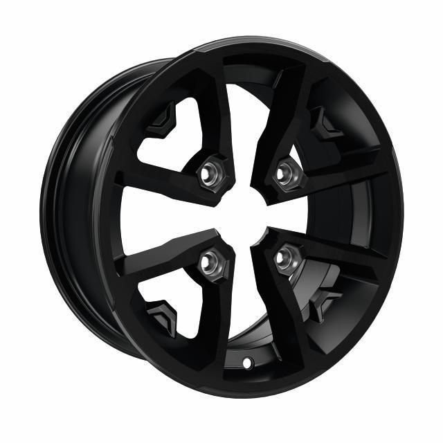 705502401 14 IN. RIM - REAR / BLACK WITH CLEAR COAT