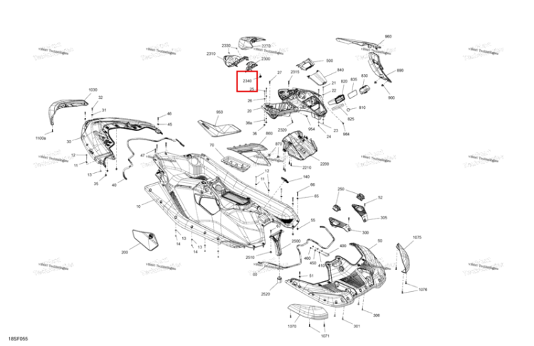 Torsion пружина Sea-Doo Spark 900 ACE Base (2026) (269502534)