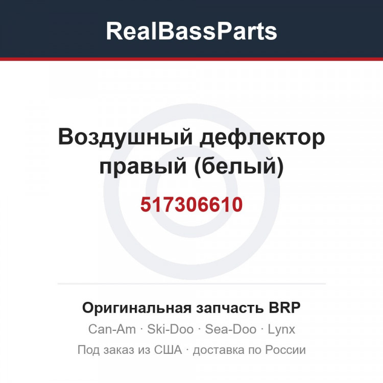 517306610 Воздушный дефлектор правый (белый)