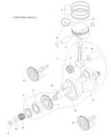 3090174 Поршень +0.25 mm 1-й ремонт со стопорами для квадроциклов Polaris SPORTSMAN 550 3090174