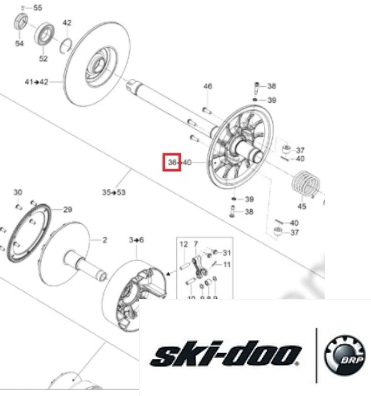 417127408 Щека вариатора Ski-Doo 417127199 417127330 