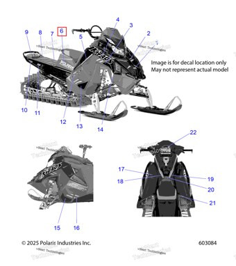 7202960 Наклейка бак POLARIS правый