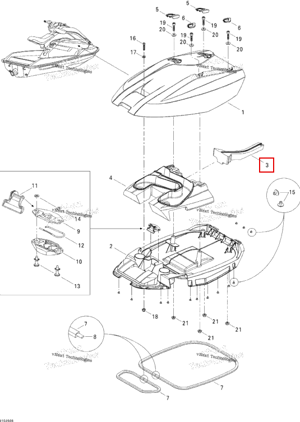 Передний VENTILATION BAFFLE Sea-Doo 269700093