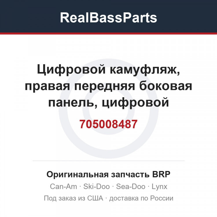 705008487 Цифровой камуфляж, правая передняя боковая панель, цифровой камуфляж, зеленый манта