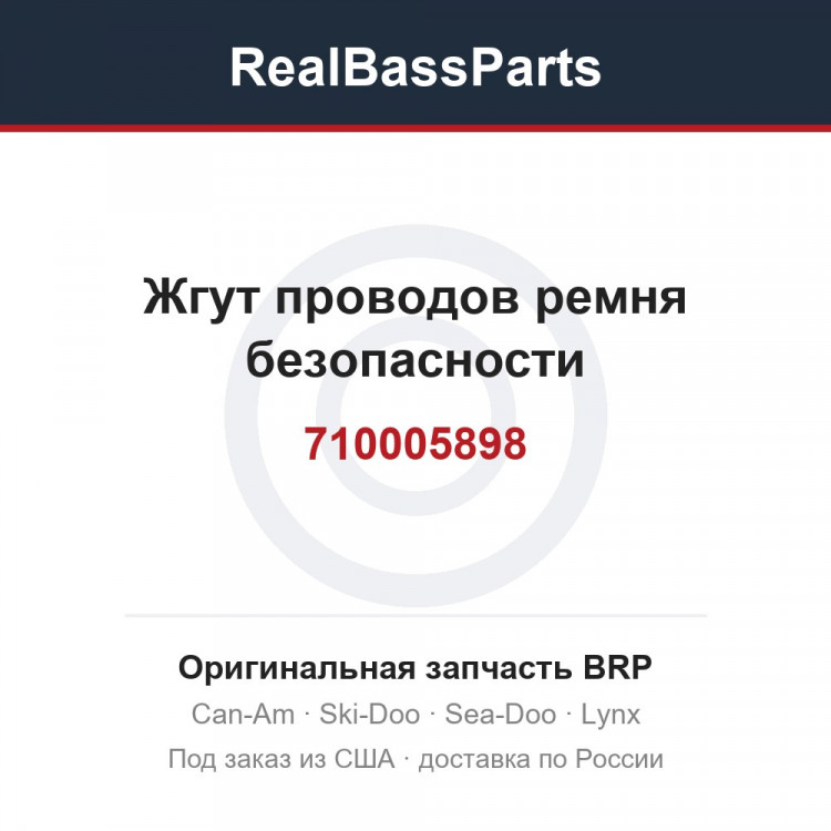 710005898 Жгут проводов ремня безопасности