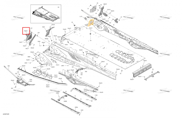 Левый подножка Ski-Doo Skandic SE 900 ACE (2026) (518332977)