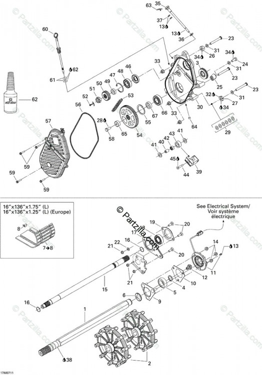 504152644 Гусеница 16 X 136 X 1.75 ASS'Y. INCLUDES 8 TO 10
