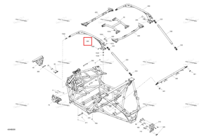Чёрный левый каркас в сборе Can-Am 715008494