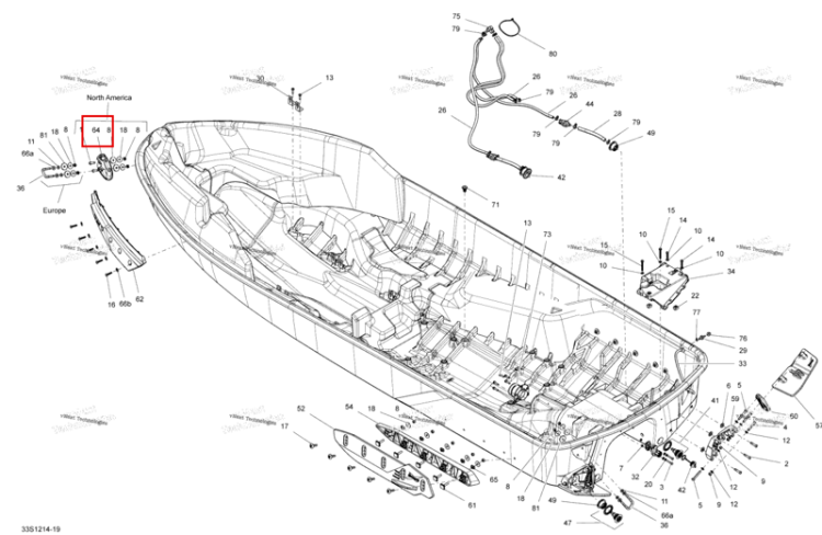 CUP в сборе Sea-Doo RXT-X 260 RS (2012) (292001489)