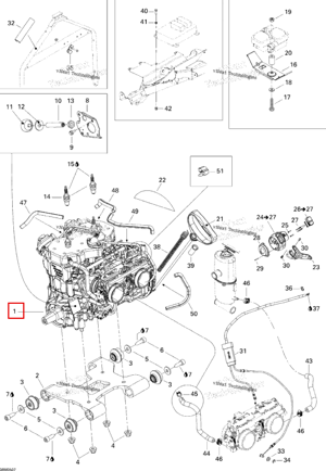 Двигатель 593 HO SDI Rer Ski-Doo 400509758