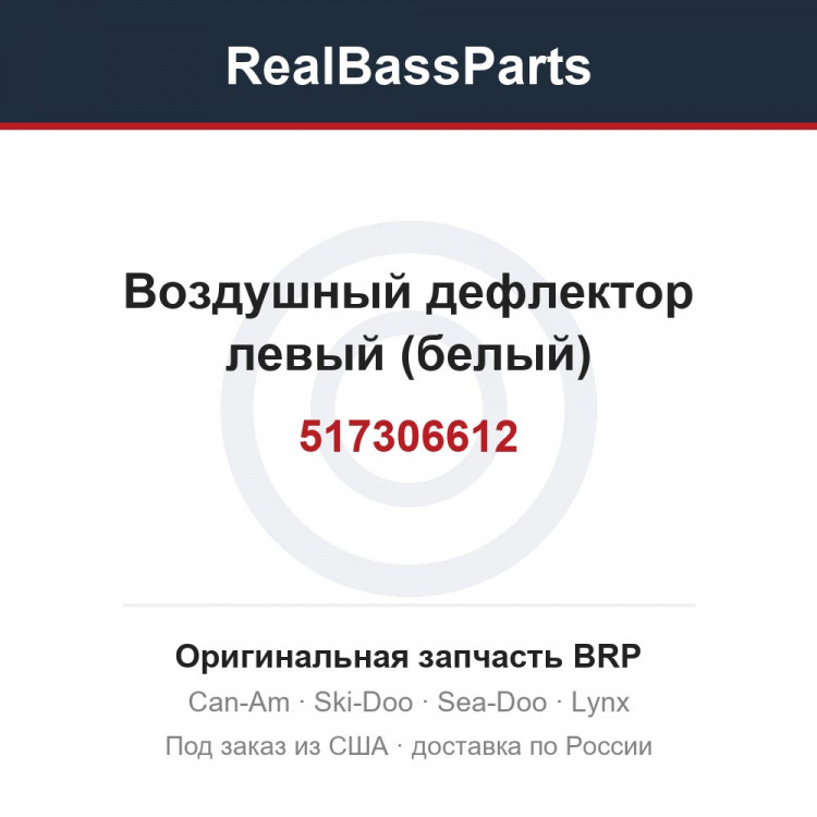 517306612 Воздушный дефлектор левый (белый)