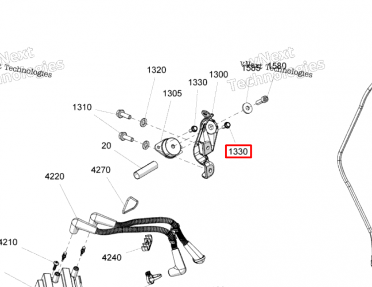 512061439 Кронштейн подушки двигателя передний правый Ski-Doo