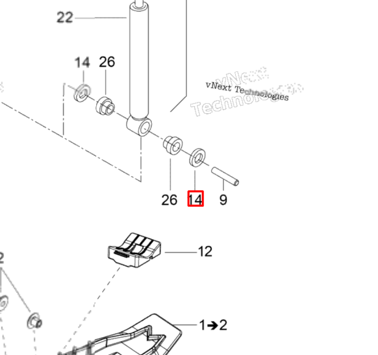 505072579 Проставка амортизатора переднего Ski-Doo