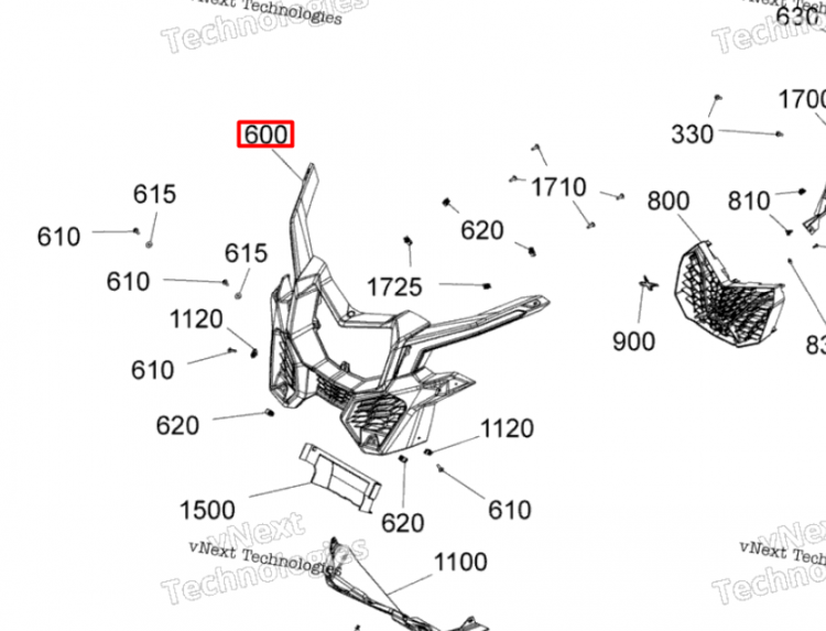 705009508 Панель передняя Can-Am