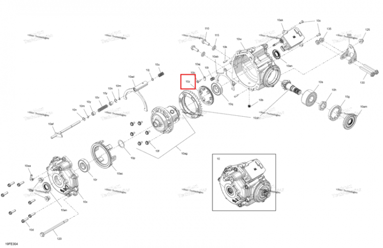 Dog замок Can-Am Outlander 4x4 XT 1000R (2025) (715900806)