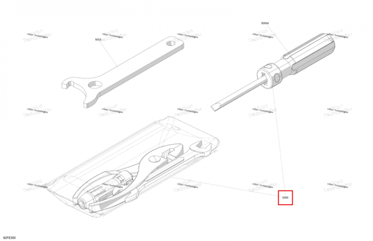 Tool комплект включает 5000 to 5000 d Can-Am Outlander 4x4 XT 1000R (2025) (704700176)