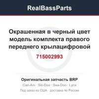 715002993 Окрашенная в черный цвет модель комплекта правого переднего крылацифровой камуфляж, международный