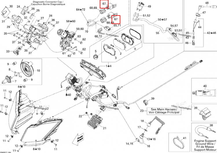 Реле Ski-Doo GTX LE 1200 4-TEC (2009) (410113200)