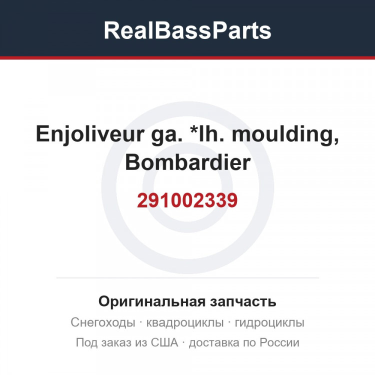 291002339 Enjoliveur ga. *lh. moulding, Bombardier