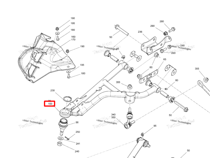 706204571 Рычаг верхний левый 19+ Can-Am 706203220 706204444 