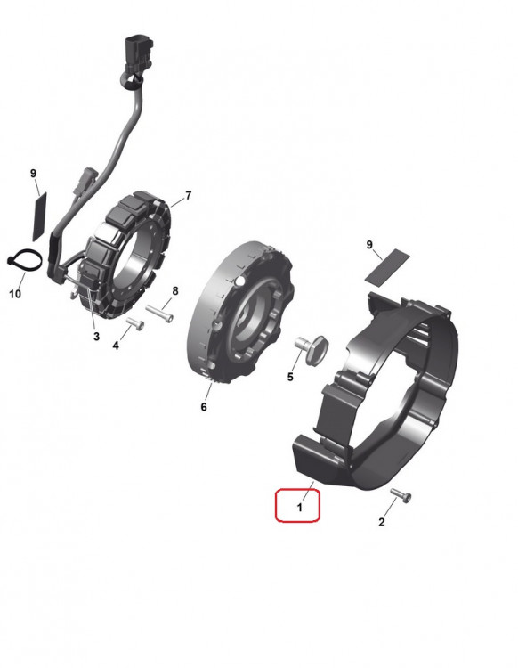420911855 Защита статора магнето генератора для снегоходов Ski-Doo SUMMIT G5 420911851