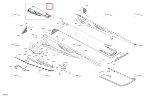 Глубокий чёрный шасси тоннель блок 165 aq Ski-Doo 415130606