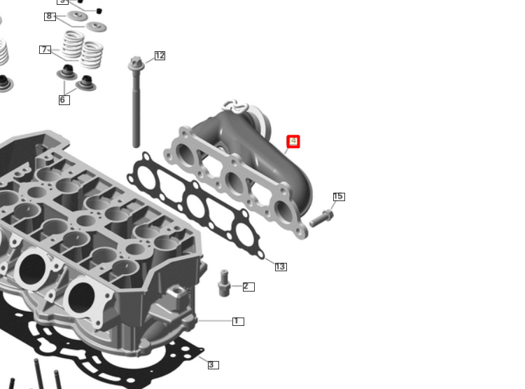 420673490 Коллектор выпускной 900ACE Ski-Doo