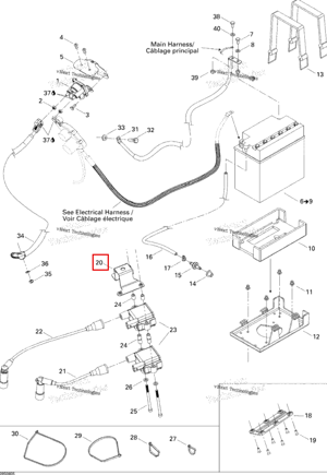Катушка зажигания опора Sea-Doo 278002108