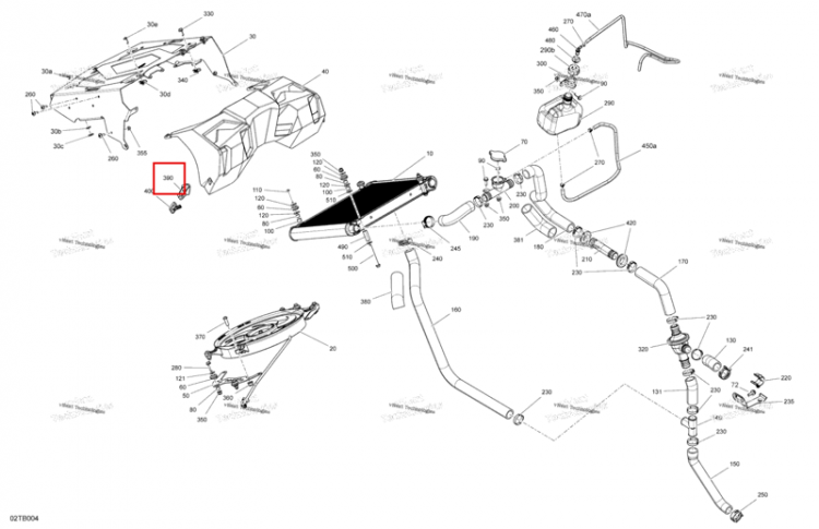 Торцевой Piece защёлка Can-Am Outlander 1000R EFI XMR (2022) (517304075)