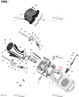 Выпускной клапан 31 мм Can-Am Outlander 4x4 XT 1000R (2018) (420855024)