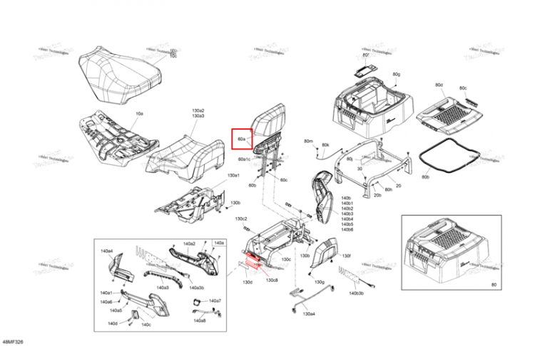 Пассажира спинка включает 60 a to 60 a1 c Ski-Doo Expedition LE 900 ACE Turbo (2026) (510007958)